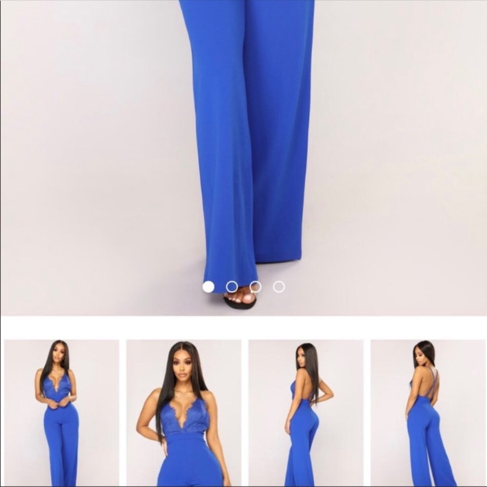Size M : Fashion nova Royal blue jumpsuit - Picture 2 of 6